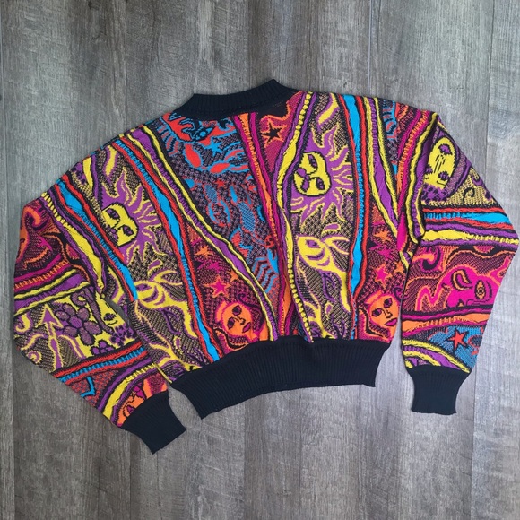 Coogi Celestial Sun & Stars Colorful Cardigan - Picture 4 of 11